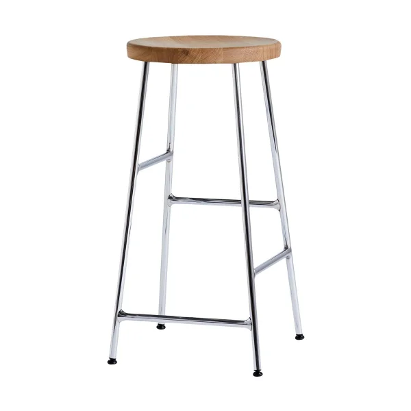 HAY Tabouret de bar Cornet 65 cm Oiled oak-chrome