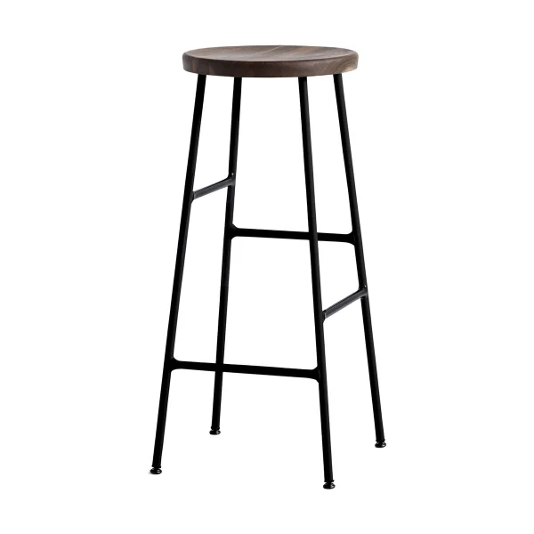 HAY Tabouret de bar Cornet 75 cm Smoked oiled oak-soft black