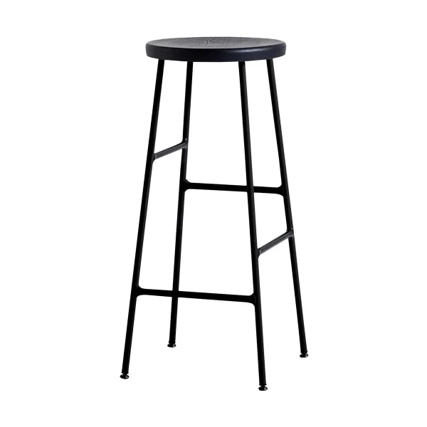 HAY Tabouret de bar Cornet 75 cm Soft black oak-soft black