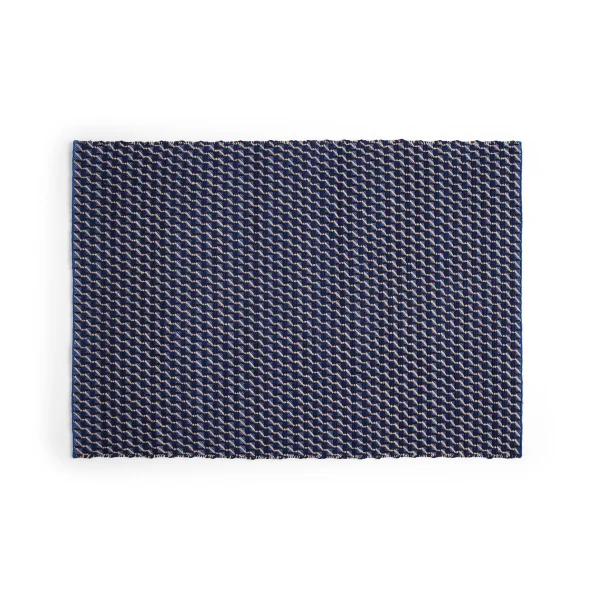 HAY Tapis Channel Bleu-blanc 140x200 cm