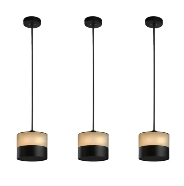 Heatsail Glow - lampe suspendue avec fonction chauffante - ø 17 x 17 x 150 cm - lot de 3 - IP43 - noir