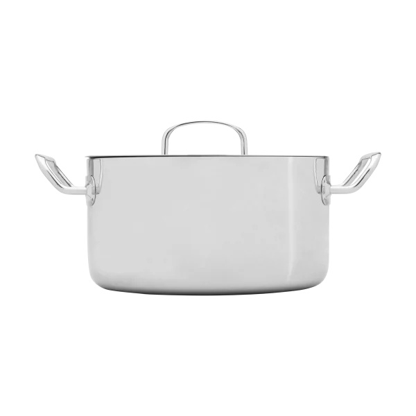 Heirol Casserole avec couvercle 5,5 litres Heirol Steely Classic Triply Acier inoxydable