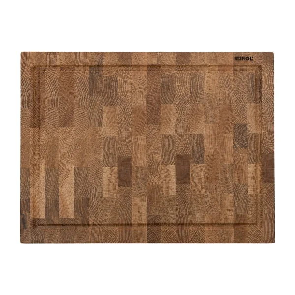 Heirol Planche à découper Heirol en chêne avec gouttière 30x40 cm