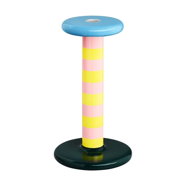 Hem Bougeoir Pesa High 23 cm Pink-sulfur yellow stripe