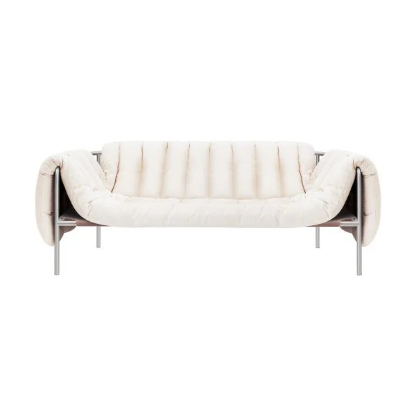 Hem Canapé Puffy 2,5 places 205 cm Natural-acier inoxydable