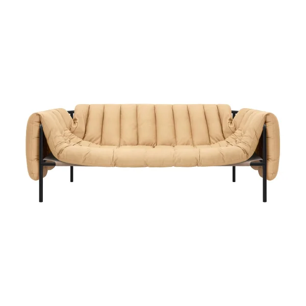 Hem Canapé Puffy 2,5 places 205 cm Sand leather-black grey