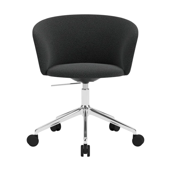 Hem Chaise de bureau Kendo Swivel à 5 roulettes Graphite-polished aluminium
