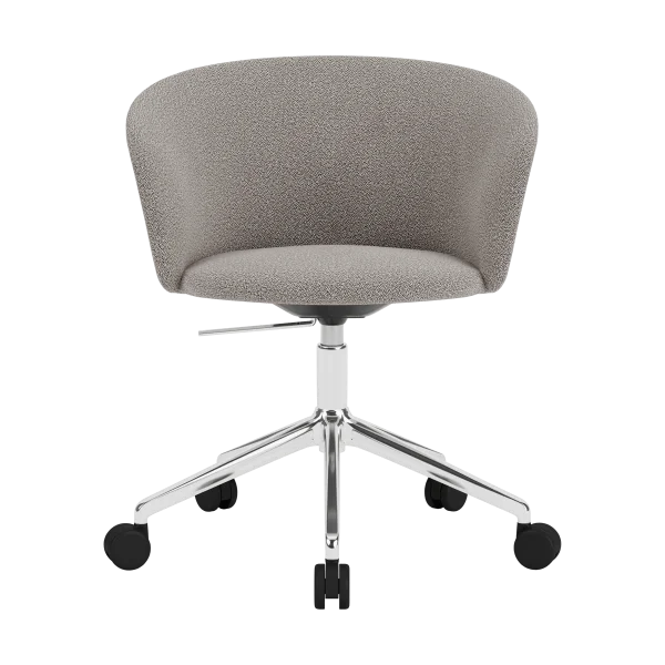 Hem Chaise de bureau Kendo Swivel à 5 roulettes Porcelain-polished aluminium