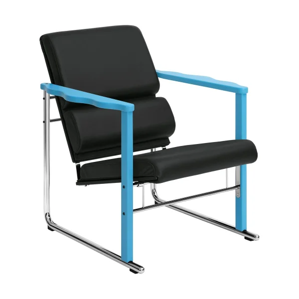 Hem Fauteuil lounge Experiment 502 Blue-black leather