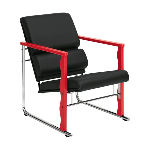 Hem Fauteuil lounge Experiment 503 Red-black leather