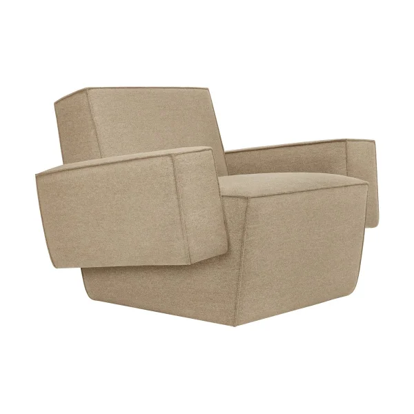 Hem Fauteuil lounge Hunk avec accoudoirs Beige