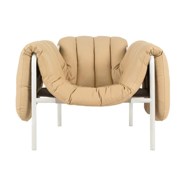 Hem Fauteuil lounge Puffy Sand leather-cream