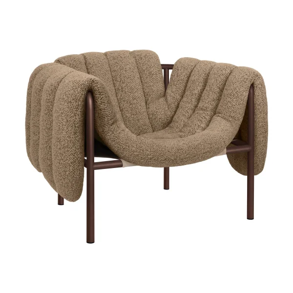 Hem Fauteuil lounge Puffy Sawdust-chocolate brown