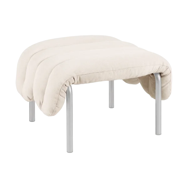 Hem Ottomane Puffy 58x67 cm Natural-acier inoxydable