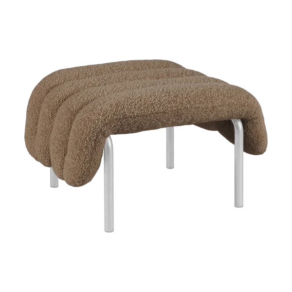Hem Ottomane Puffy 58x67 cm Sawdust-acier inoxydable