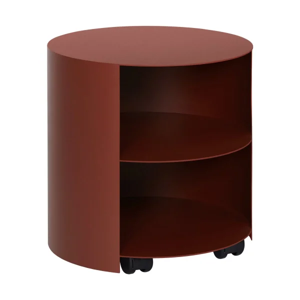 Hem Table d'appoint Hide Ø38x41 cm Red brown textured