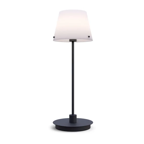 Herstal Lampe de table Gil il Grande Noir-verre opale