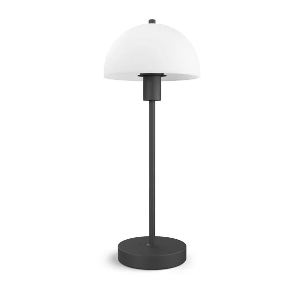 Herstal Lampe de table Vienda 50 cm Noir-verre opale