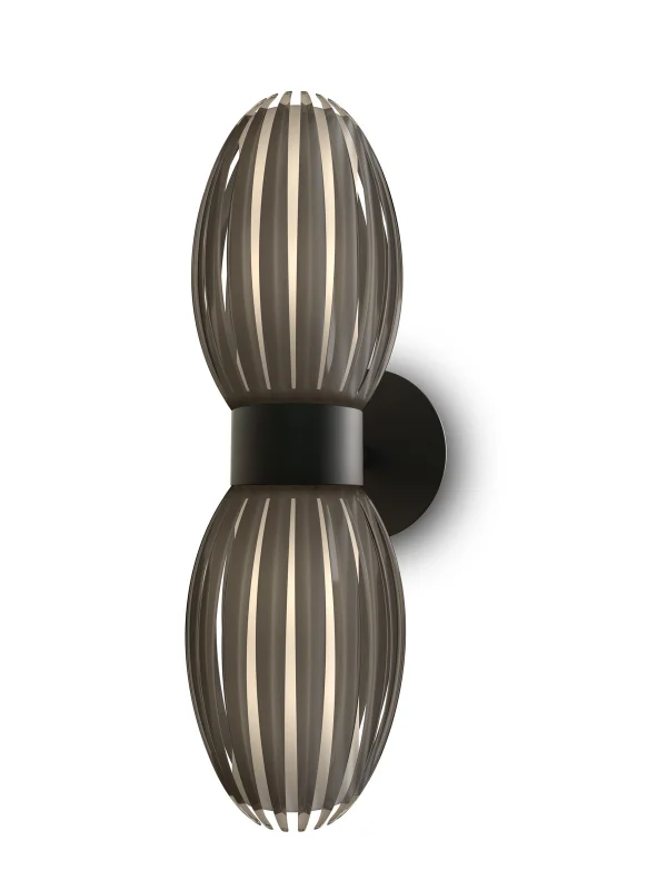 Herstal Lampe murale Tentacle duo 34 cm Noir-fumée