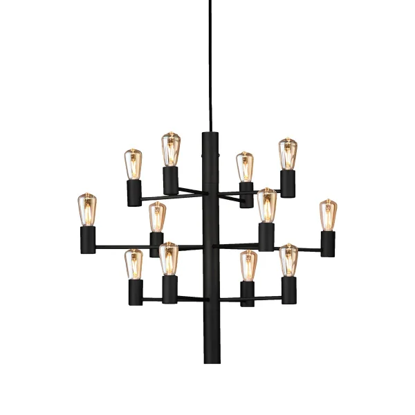 Herstal Lustre Manola 12 lumières noir