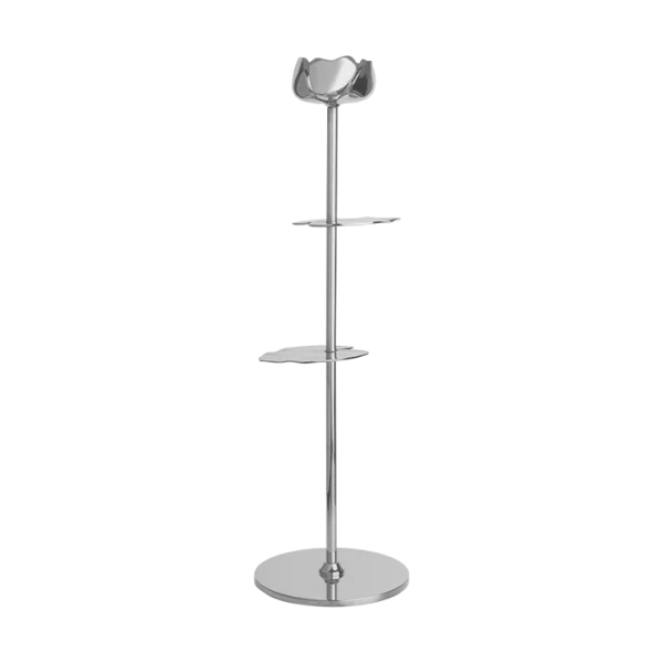 Hilke Collection Ninfea Alta bougeoir 30 cm Laiton nickelé