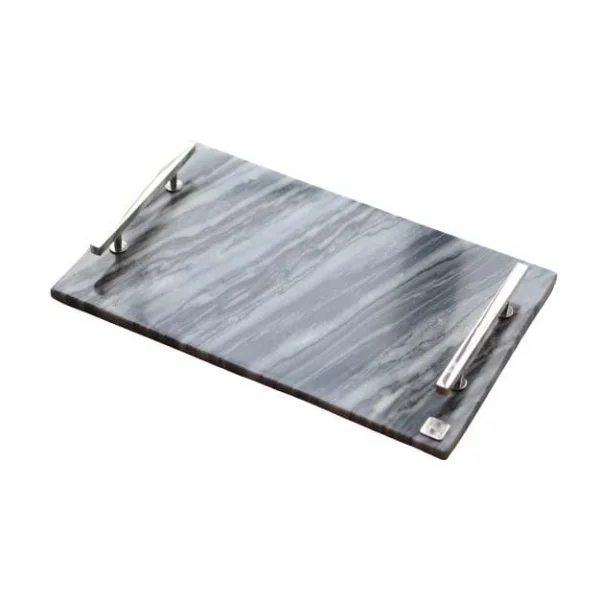 Hilke Collection Plateau Hilke Collection 40,5x25,5 cm Gris Marbre-laiton nickelé