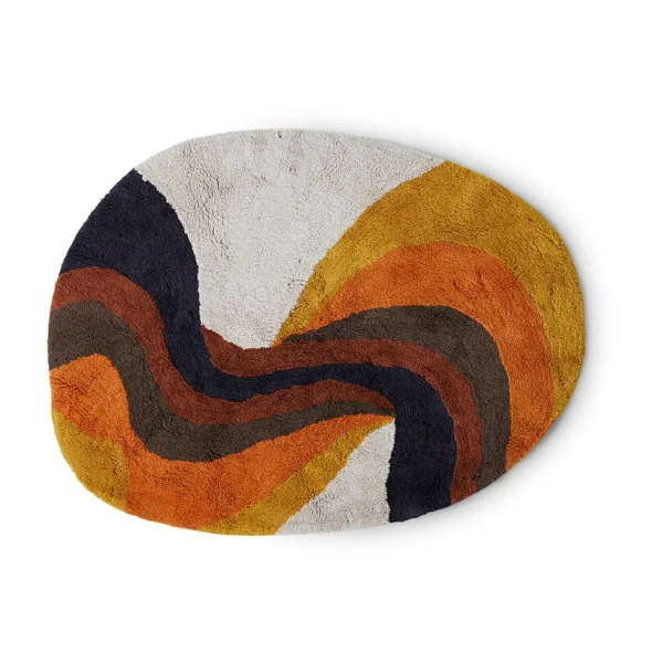 HKliving Tapis de salle de bain Retro swirl 90x120 cm Retro multicolours