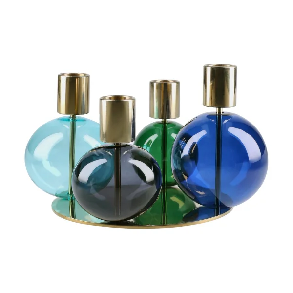 Holmegaard Bougeoir Bubble 4-bras Ø17,5x12 cm Bleu-vert-fumé