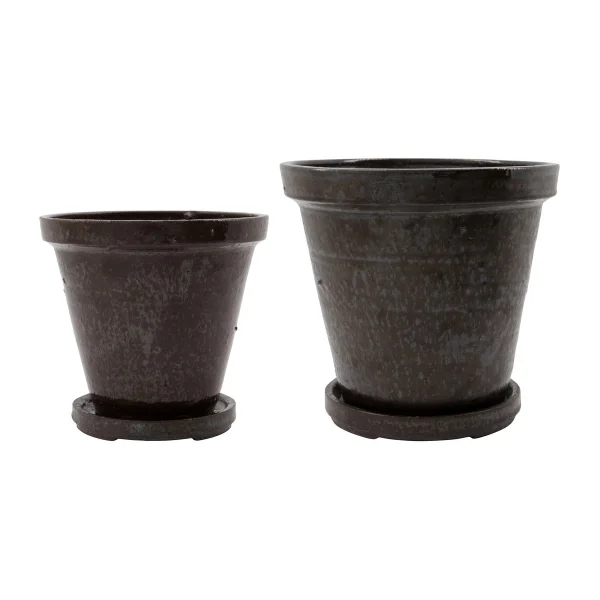 House Doctor Cache-pot avec soucoupe Flower 4 pièces Ø18 cm-Ø22 cm