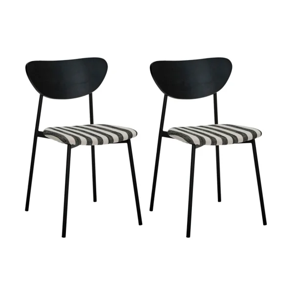 House Doctor Chaise Must avec assise 2-pack Noir-blanc