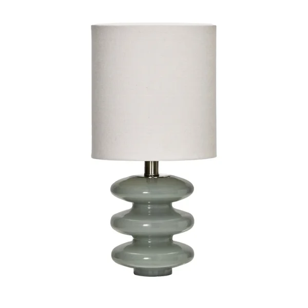 House Doctor - lampe à poser Step S bleu clair coton verre