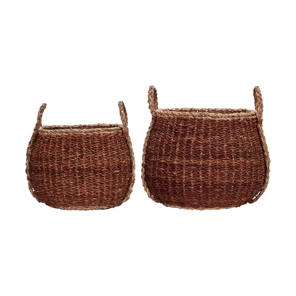 House Doctor Panier de rangement Rangi, 2 pièces Marron