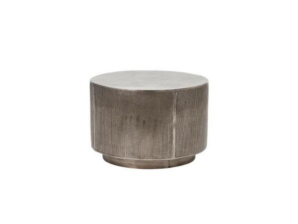 House Doctor - Rota Table de canapé H35 Ø50 Brushed Silver