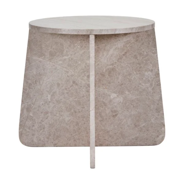 House Doctor Table d'appoint Marb 48x48x40 cm Marbre beige