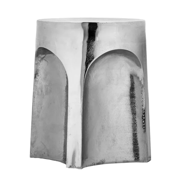 House Doctor - Table d'appoint Riga argent métal hauteur 40 cm