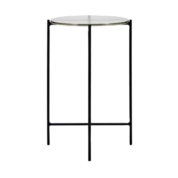 House Doctor Table d'appoint Tamu Ø32x50 cm Noir-verre