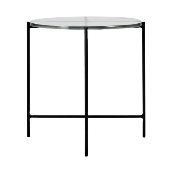 House Doctor Table d'appoint Tamu Ø40x40 cm Noir-verre