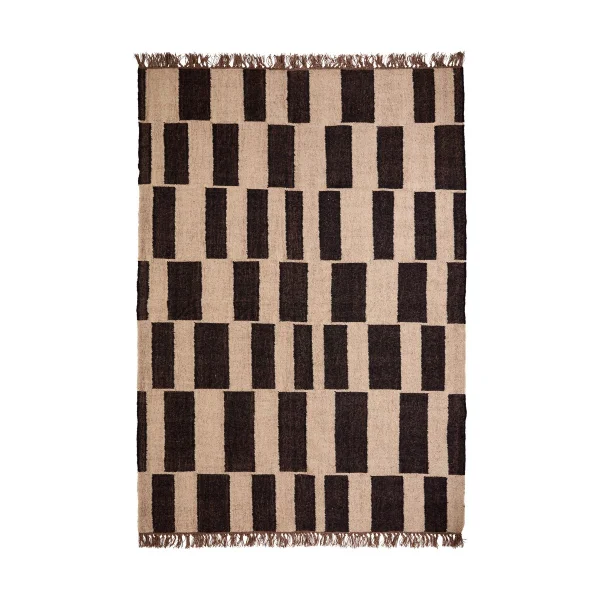 House Doctor Tapis Graph Noir-nature, 160x230 cm