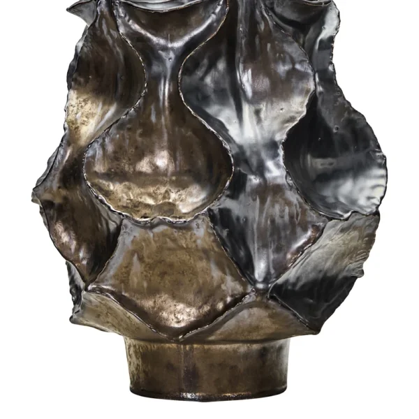 House Doctor - Vase Waves hauteur 34 cm gris pierre