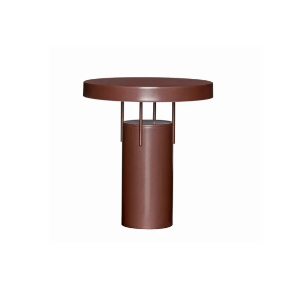 Hübsch - lampe à poser LED rechargeable BringMe bordeaux métallisé 28 cm