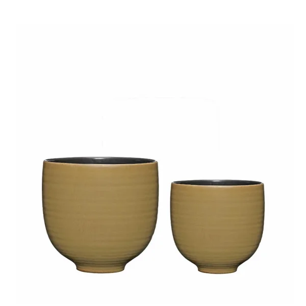 Hübsch - Yuka Pot de fleur Set de 2 Vert Joli