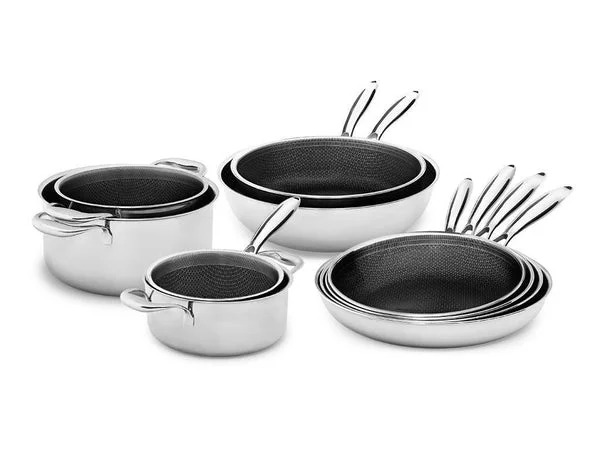 Hybride anti-adhèsive batterie de cuisine - 10 pièces onyx cockware™