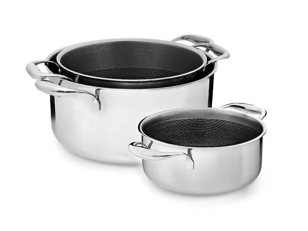 Hybride anti-adhèsive batterie de cuisine - 3 pièces onyx cookware™