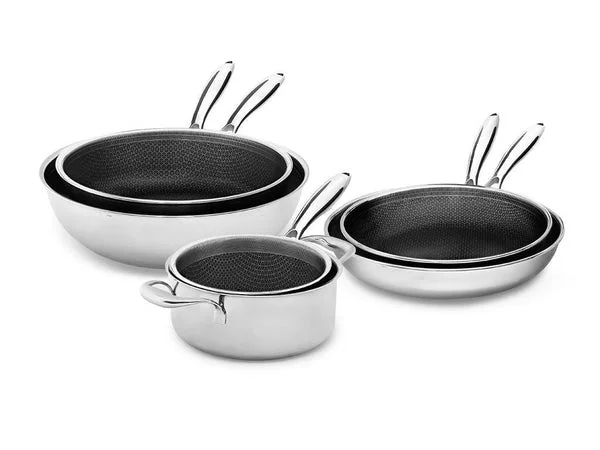 Hybride anti-adhèsive batterie de cuisine - 6 pièces onyx cookware™