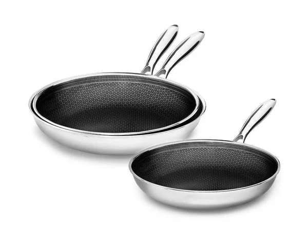 Hybride anti-adhèsive ensemble de poêle - 3 pièces onyx cookware™