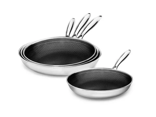 Hybride anti-adhèsive ensemble de poêle - 4 pièces onyx cookware™