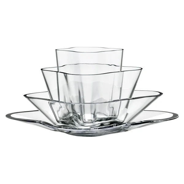 Iittala Vase Alvar Aalto blomma 4 Pièces Transparent