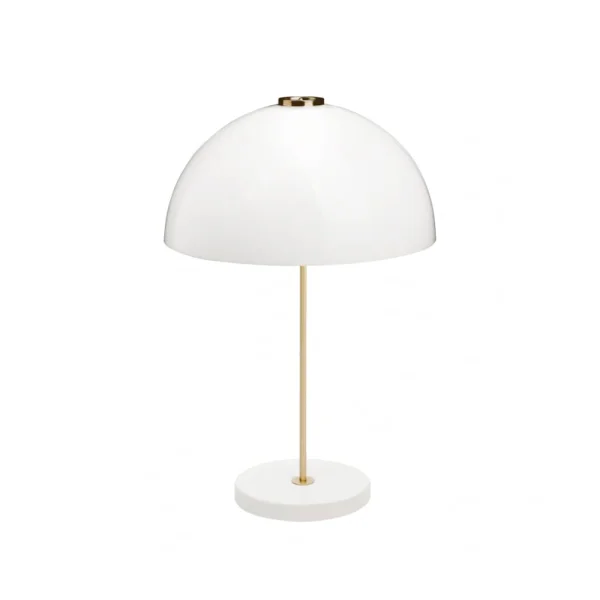 Innolux Lampe de table Kupoli blanc, détails en laiton