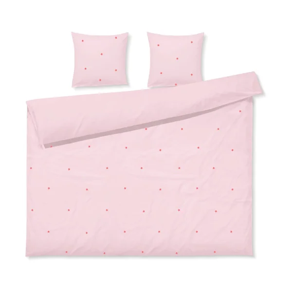 Juna Ensemble de lit Daisy 220x220 cm Pink-rouge