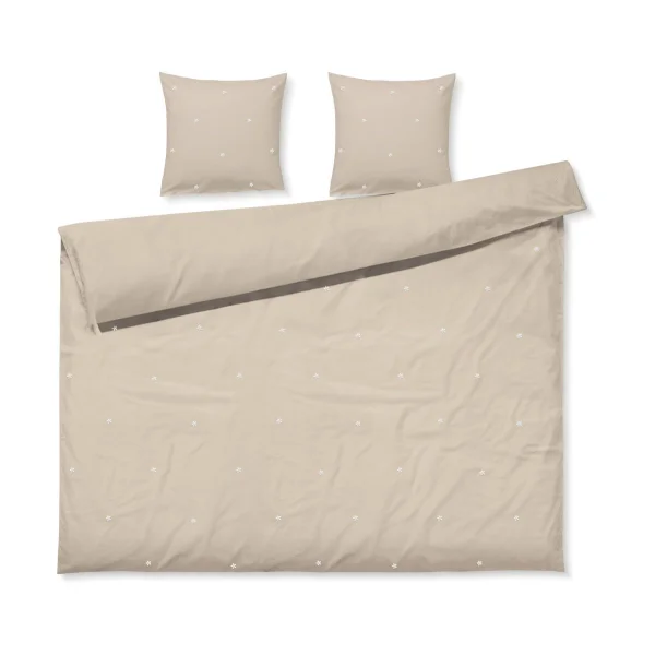 Juna Ensemble de lit Daisy 220x220 cm Sable-blanc